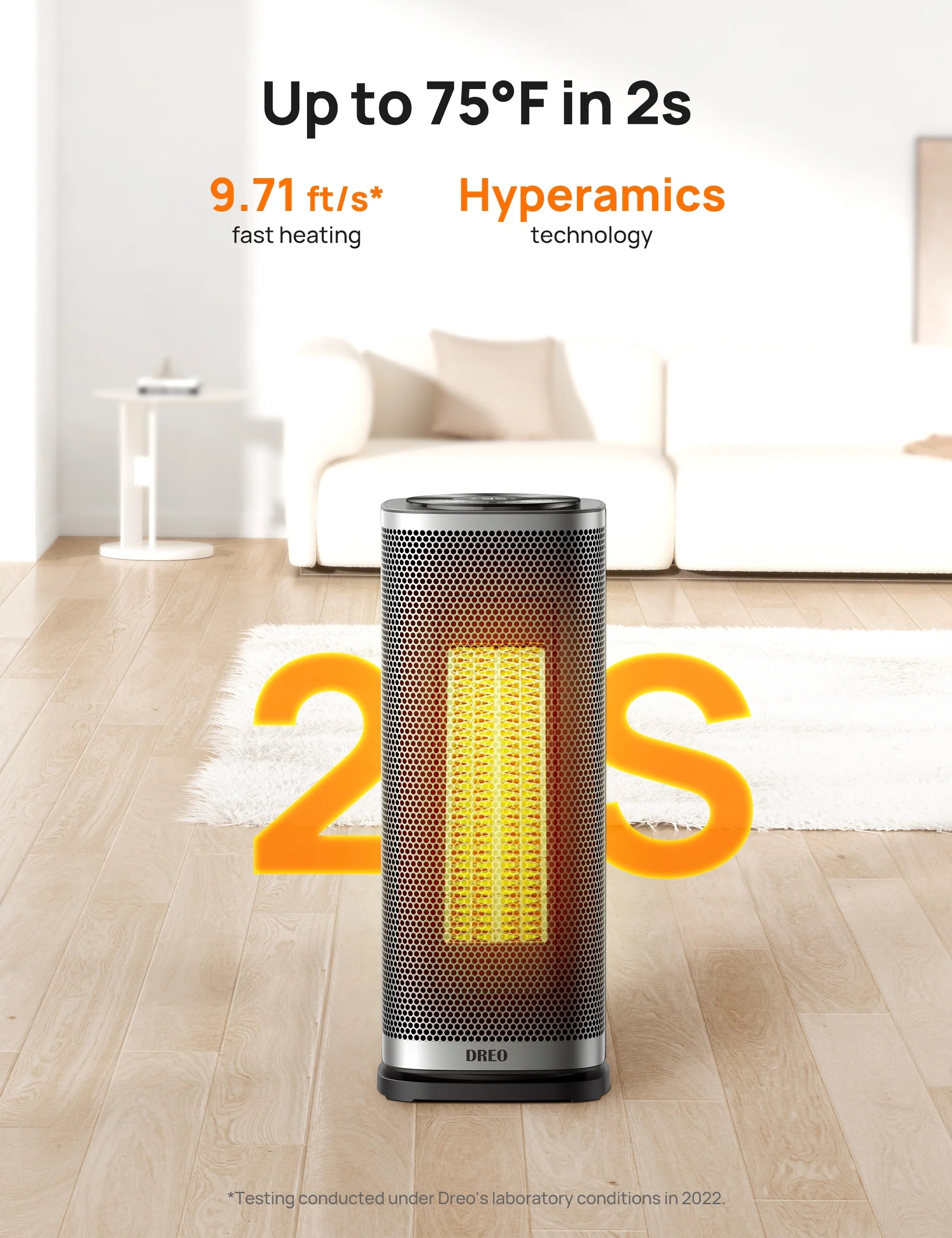 1500W Ceramic Space Heater for Indoor Use, Oscillating with Thermostat and Remote G16449