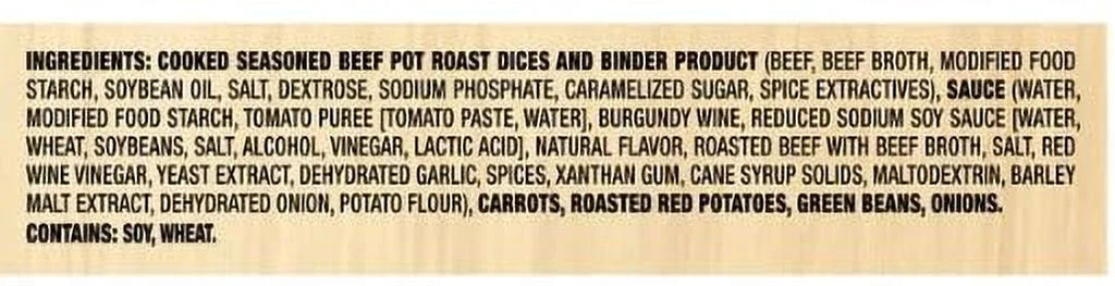 Beef Pot Roast Frozen Meal, 9 oz, Pack of 10 L7316
