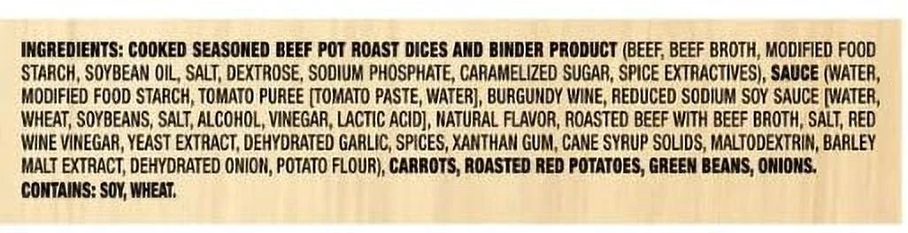 Beef Pot Roast Frozen Meal, 9 oz, Pack of 10 L7316