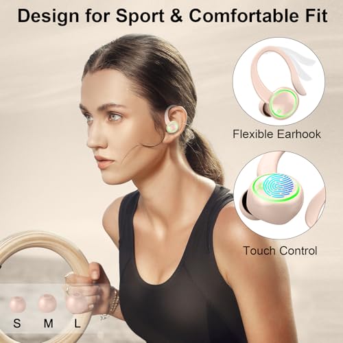 Wireless Earbuds Bluetooth 5.4 with Noise Cancelling Mic, IP7 Waterproof for Running Z469