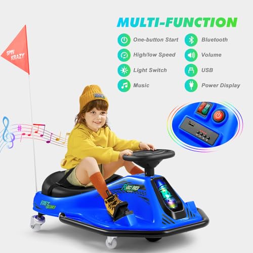 24V Electric Drifting Go Kart for Kids with Brushless Motor, Pink G891