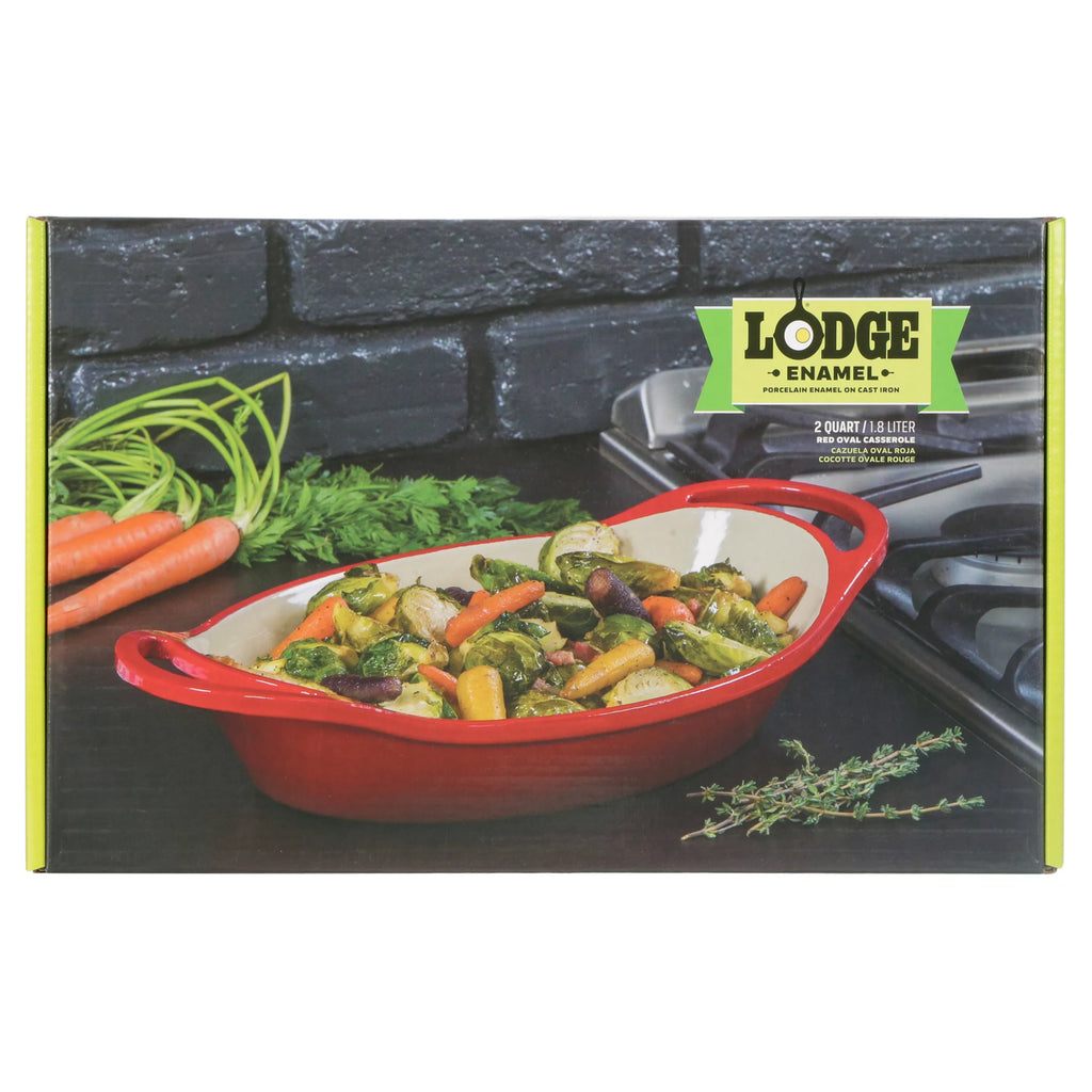Enameled Cast Iron Oval Casserole, 2 Quart G336437