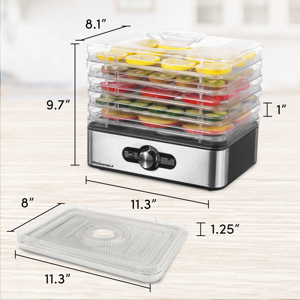 Food Dehydrator with 5 Stainless Steel Trays Q192909