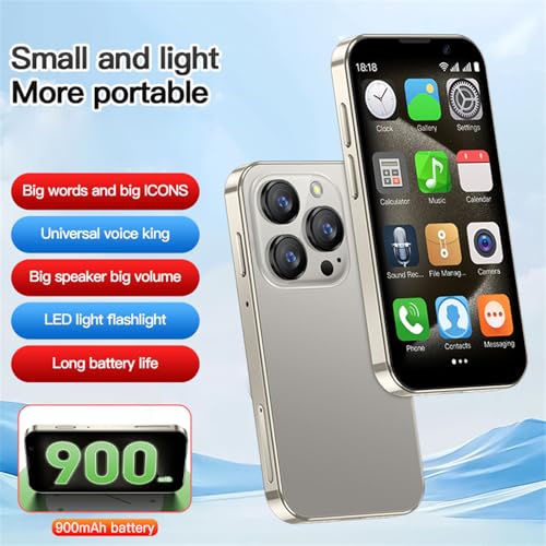 3G Mini Smartphone 3.0 Inch WiFi GPS Quad Core Android 8.1 Palm Phone Slim HD Camera Dual Sim 2GB RAM 16GB Light Blue H59317