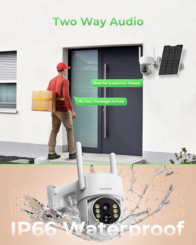 Solar Security Cameras Wireless Outdoor with 10" Monitor, 2K Color Night Vision, 2-Way Audio C3117