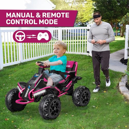 24V 4x4 Ride On Toy for Big Kids, 4x200W Motors, 5MPH, Parent Remote, Wide Adjustable Seat, Green L494349