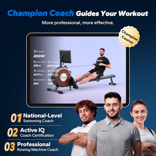 Magnetic Rowing Machine for Home, 16 Levels, Quiet Resistance, 350lbs Capacity D864861