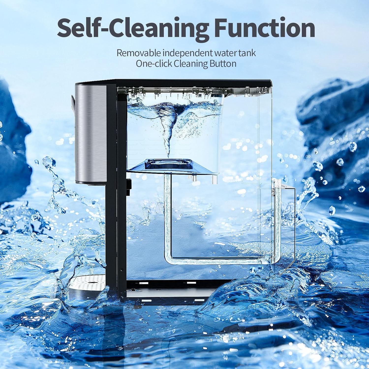 Countertop Nugget Ice Maker with Self-Cleaning J874