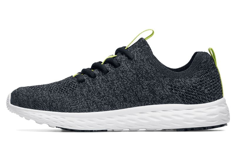 Women's Slip Resistant Work Shoes, Water Resistant, Black/Grey N559