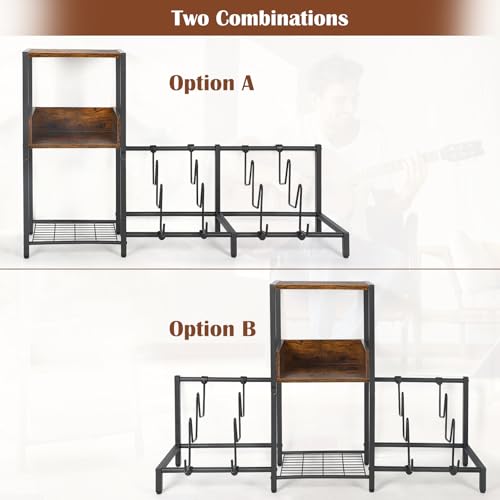 Guitar Stand 4-Tier Rack Holder for Acoustic, Electric, Bass R41022