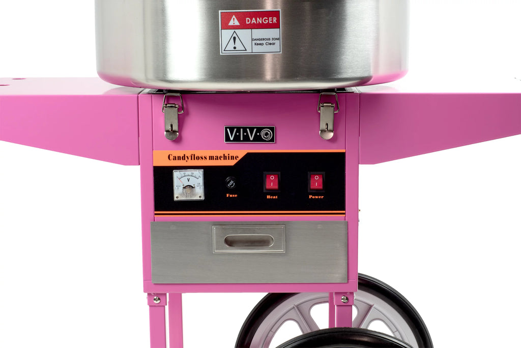 Cotton Candy Machine with Pink Cart Stand I59495