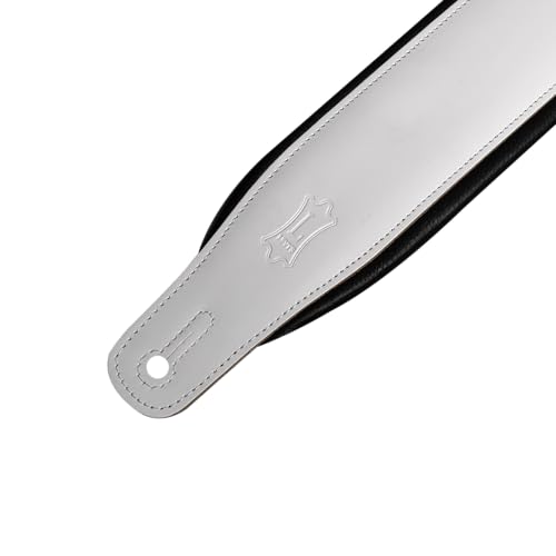3" Wide Leather Guitar Strap with Foam Padding, Black L93354