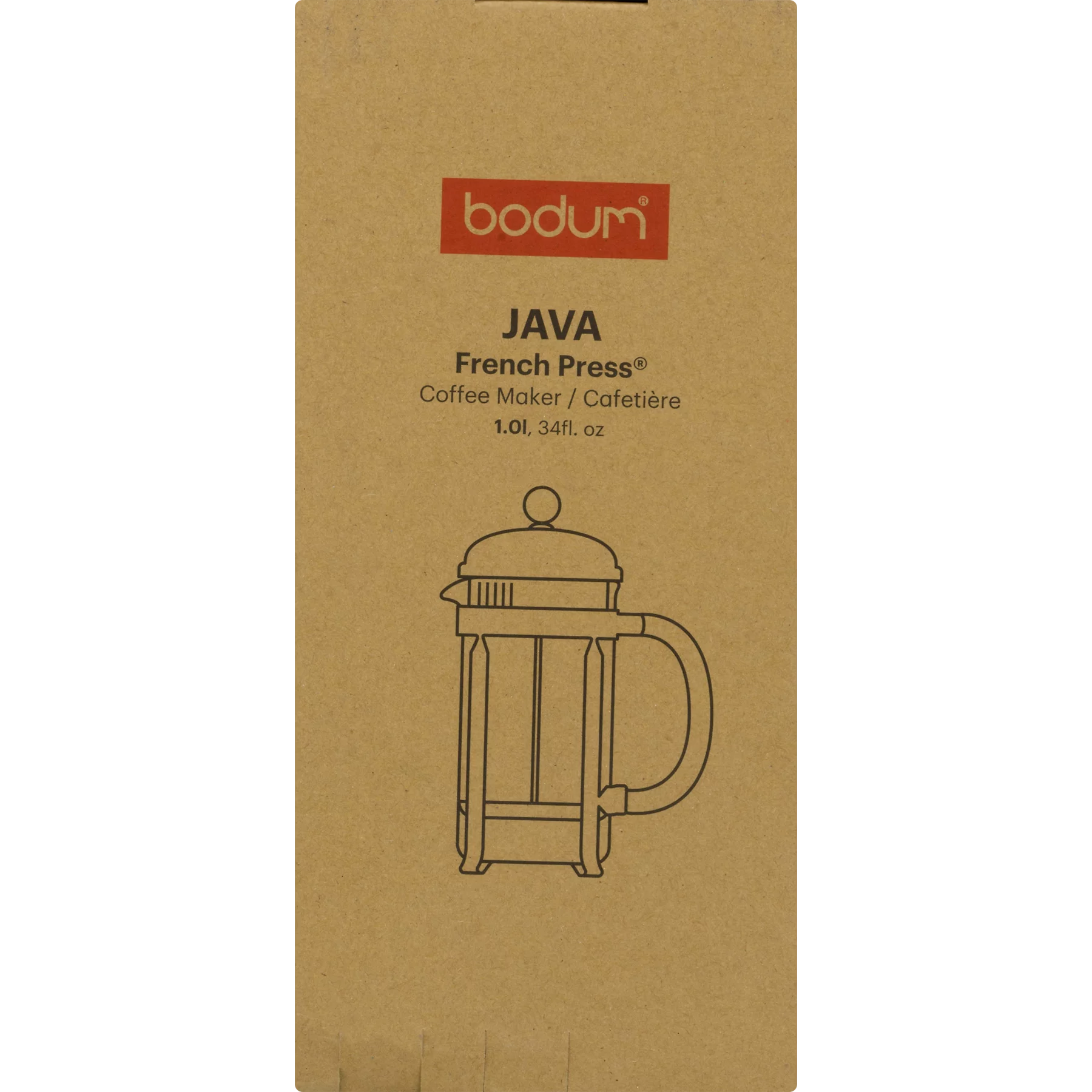 French Press Coffee Maker with Glass Carafe, 34 oz, Black I6735