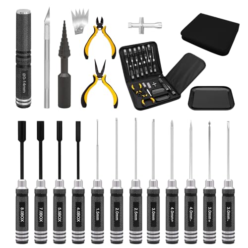 RC Car Tool Kit Hex Screwdriver Set with Pliers Wrench Body Reamer M35204