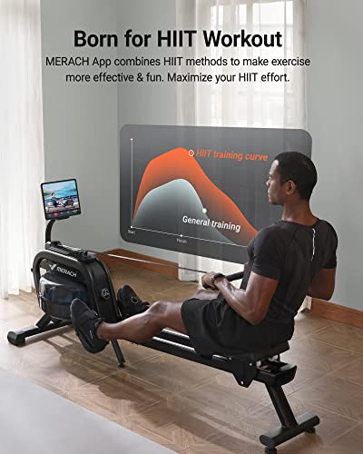 Magnetic Rowing Machine for Home, 16 Levels, Quiet Resistance, 350lbs Capacity D864861