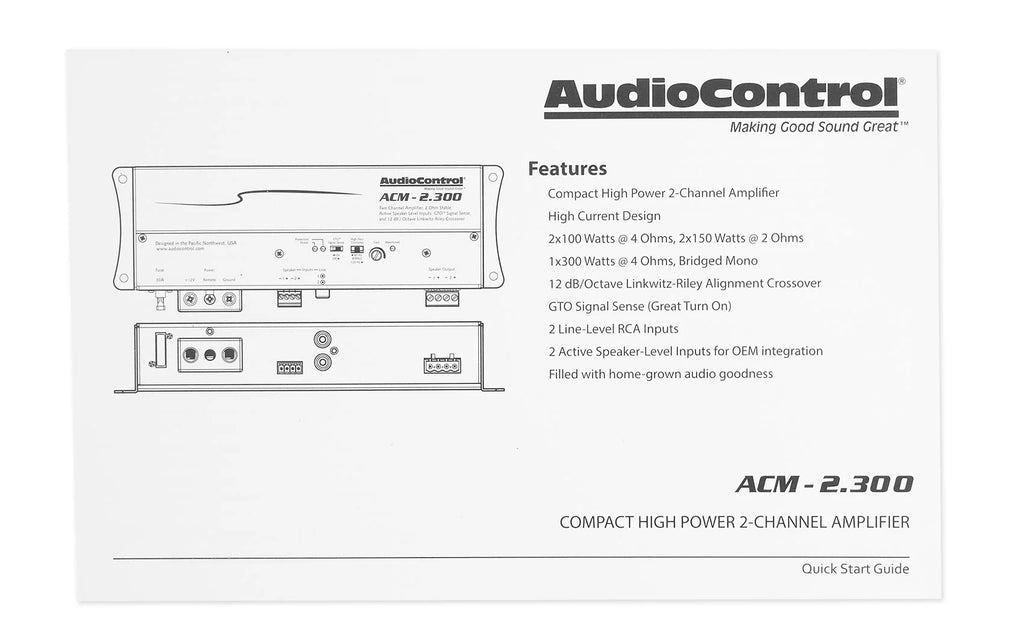 2 Channel 300W Car Amplifier with Amp Kit B125