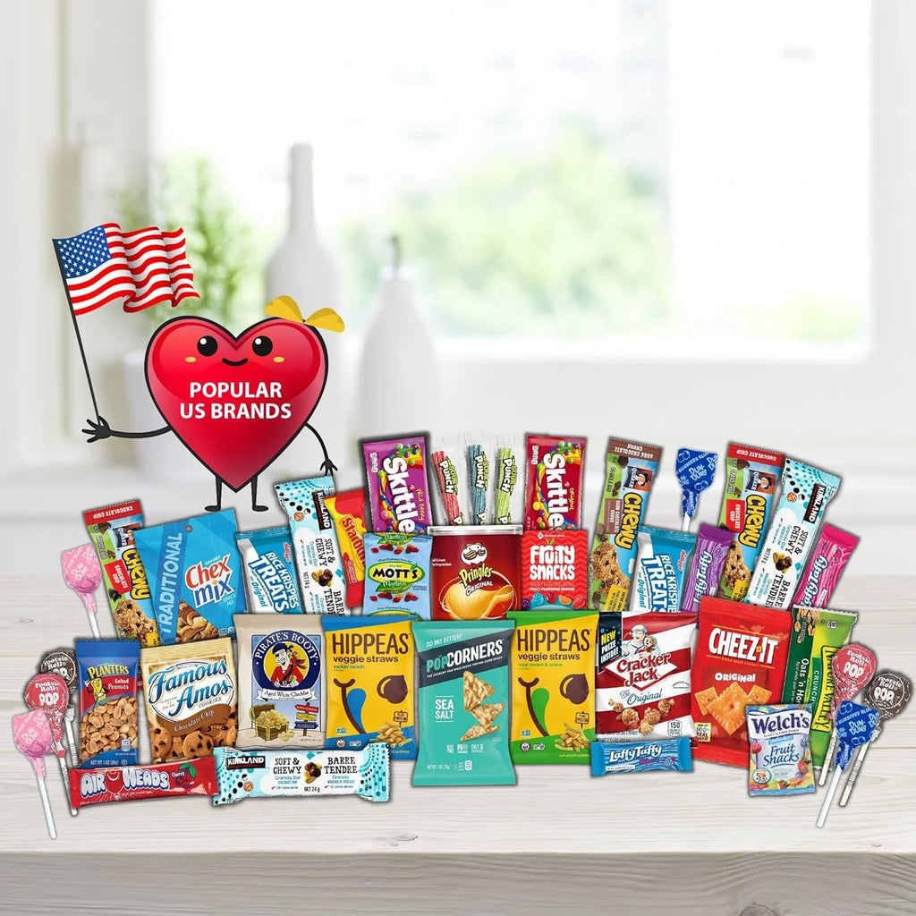 Variety Snack Box 42 Count with Chips, Crackers, Cookies & Candy N47023