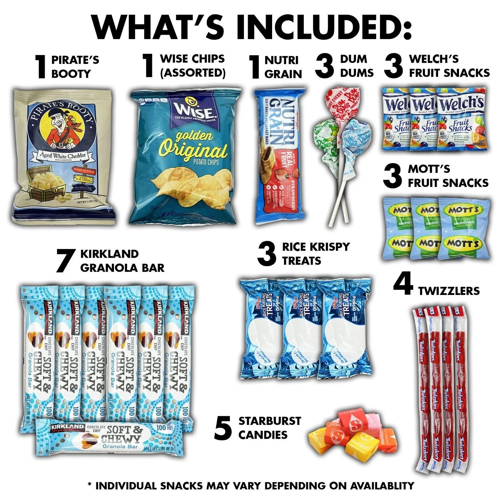 American Snack Variety Pack - 50 Pieces Chips, Cookies, Candy & Bars G991560