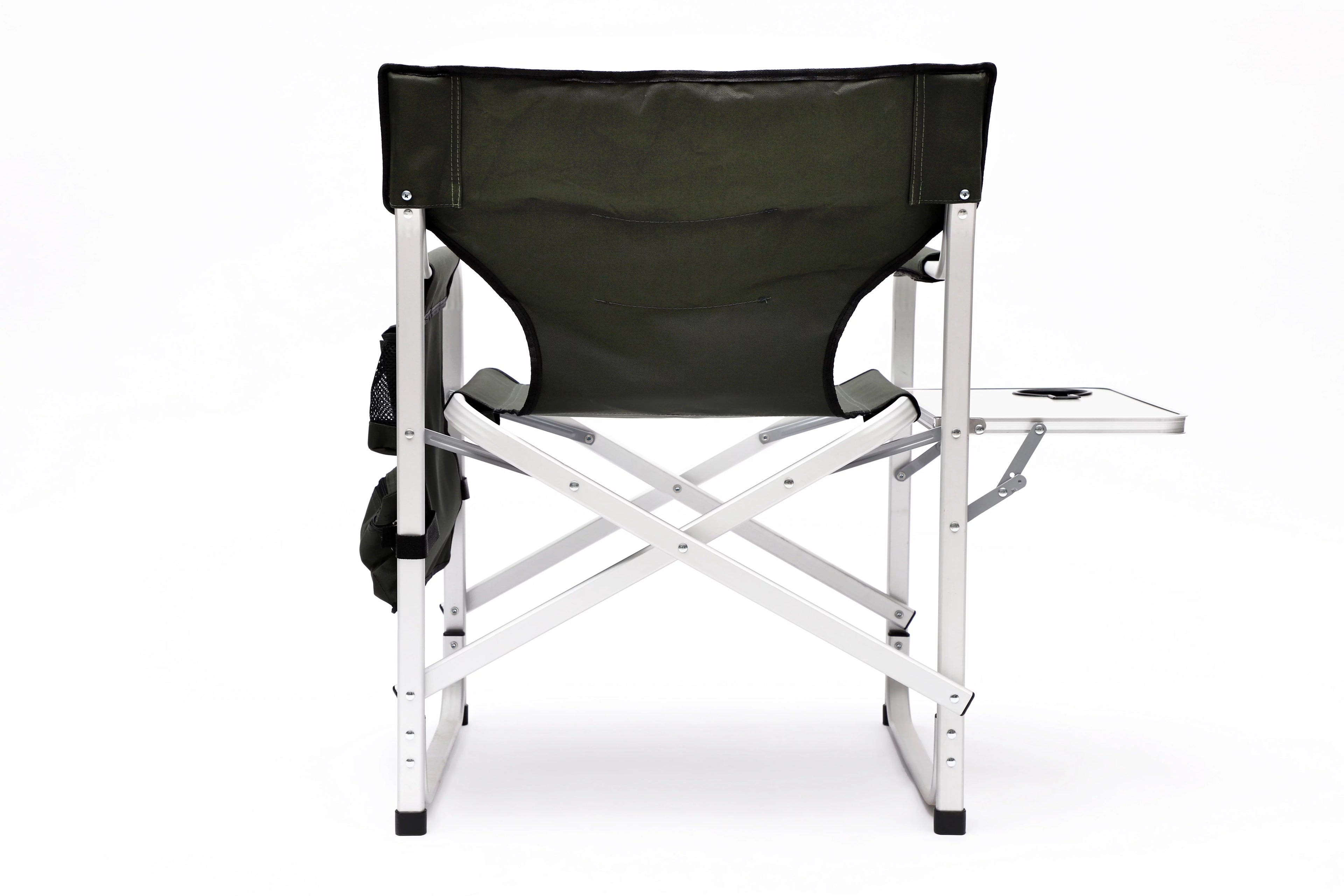 Padded Folding Outdoor Chair with Side Table and Storage Pockets Z2306
