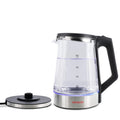 Aiwa Electric Black Tea Kettle 8.4 Cups with Blue Indicator Lights