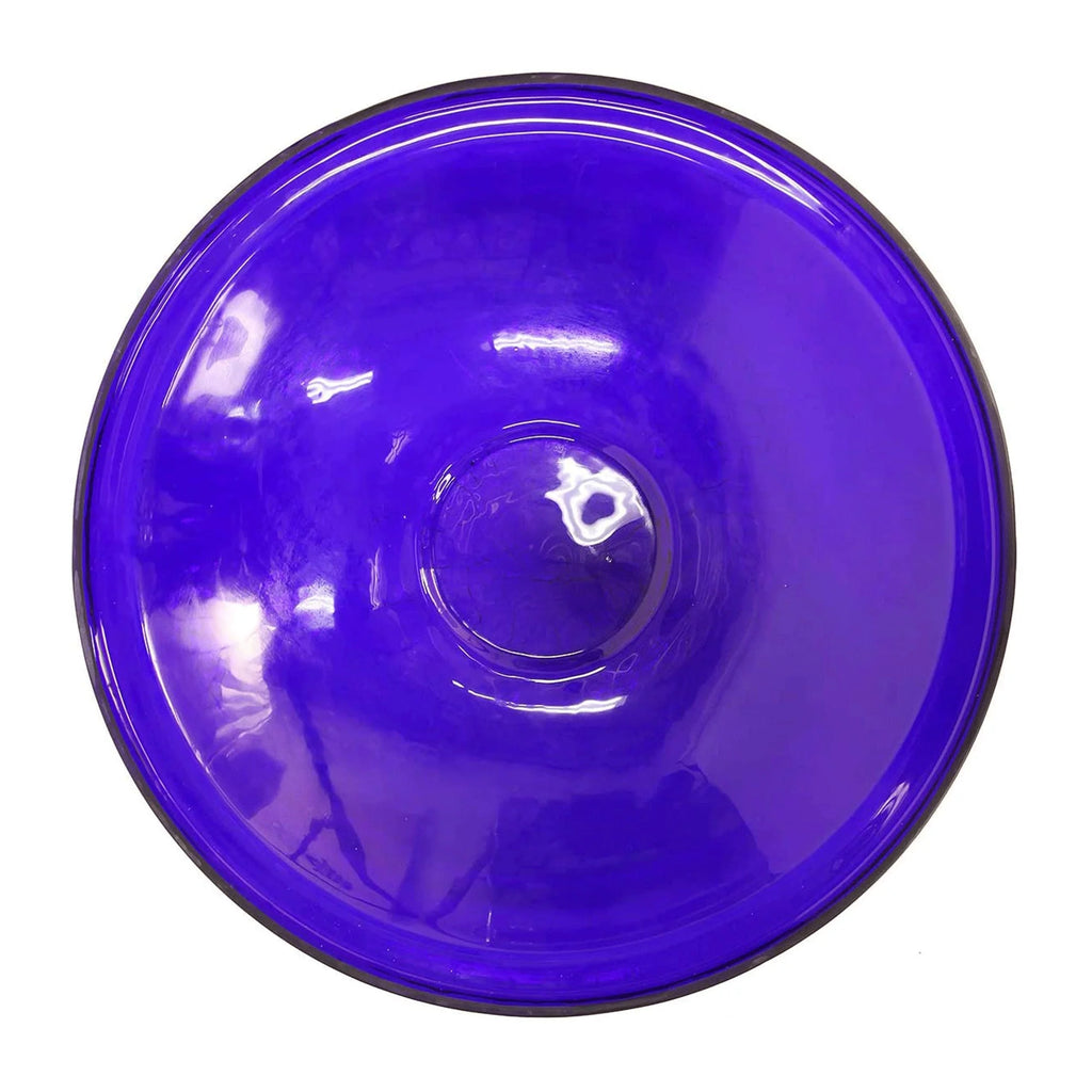 Crackle Glass Bowl and Birdbath Decoration, Cobalt Blue G480866