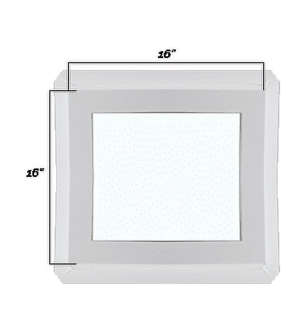 16" x 16" Double Pane Non-Opening Window Tempered Low-E Glass White Vinyl Frame Q51334
