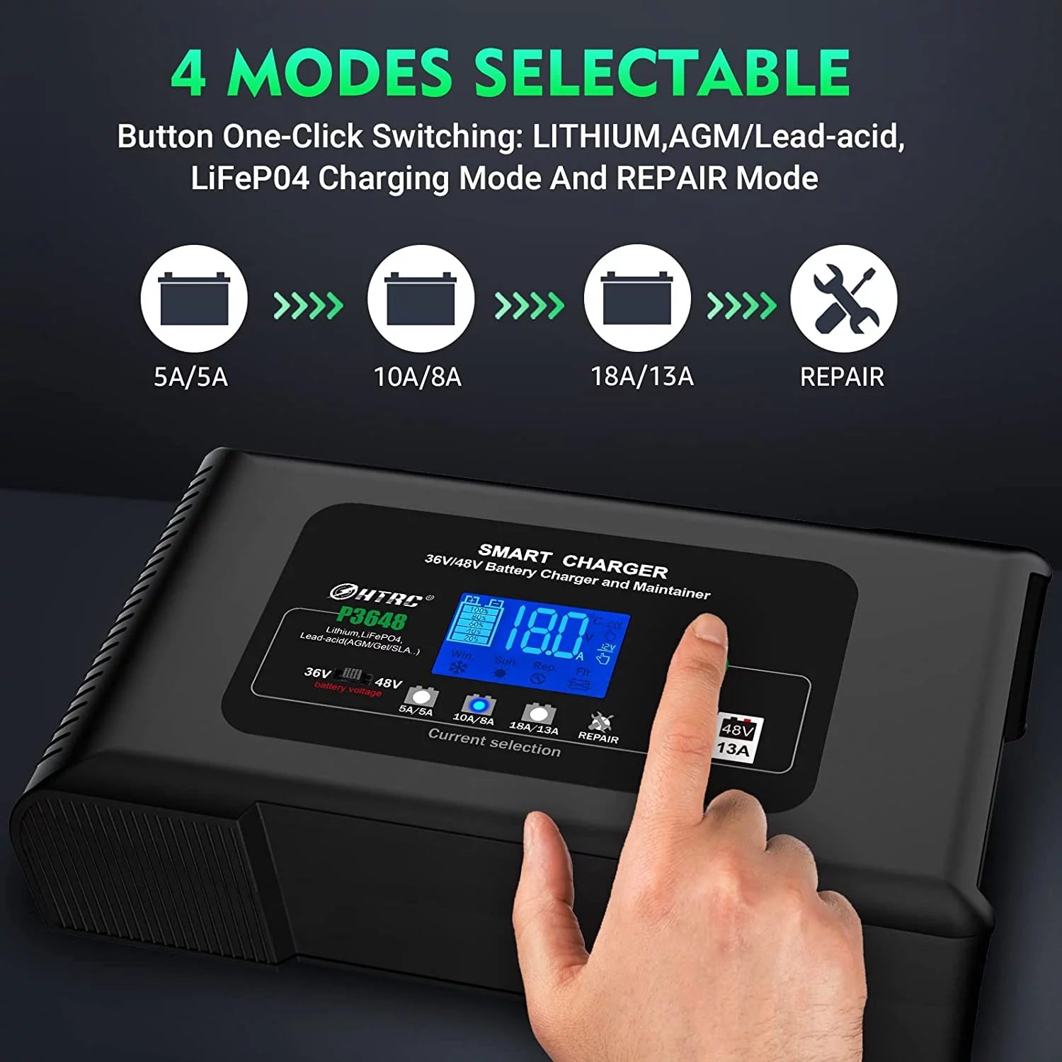 36V/48V 18-Amp Golf Cart Battery Charger B254