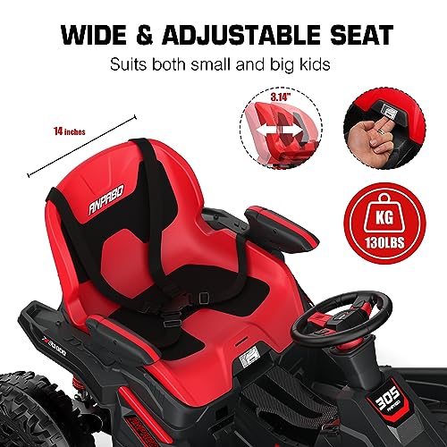 24V 4x4 Ride On Toy for Big Kids, 4x200W Motors, 5MPH, Parent Remote, Wide Adjustable Seat, Green L494349