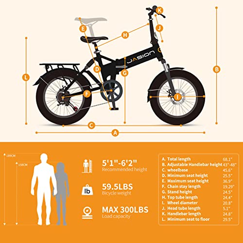Folding Electric Bike for Adults, 1200W Peak Motor, 28MPH Max Speed, 48V 10AH Removable Battery, 20" Fat Tire M840673