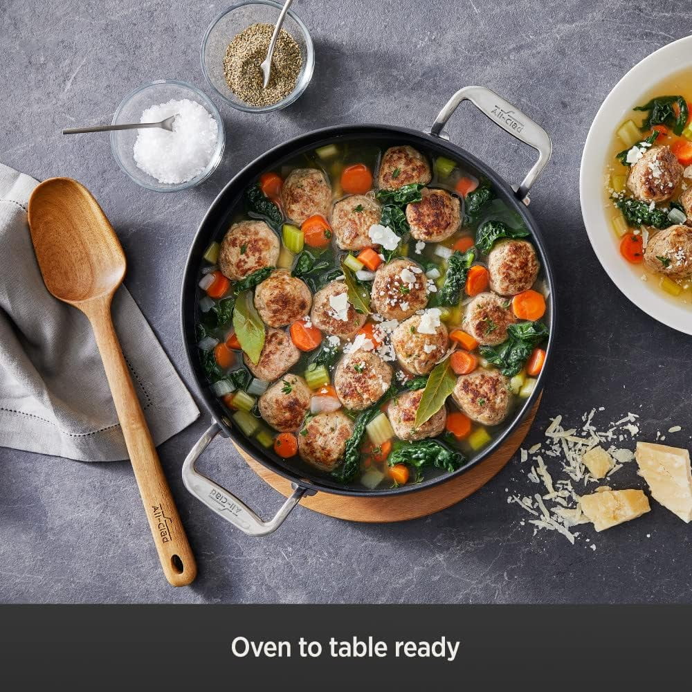 Hard Anodized Nonstick Sauteuse with Glass Lid, 4 Quart P12130
