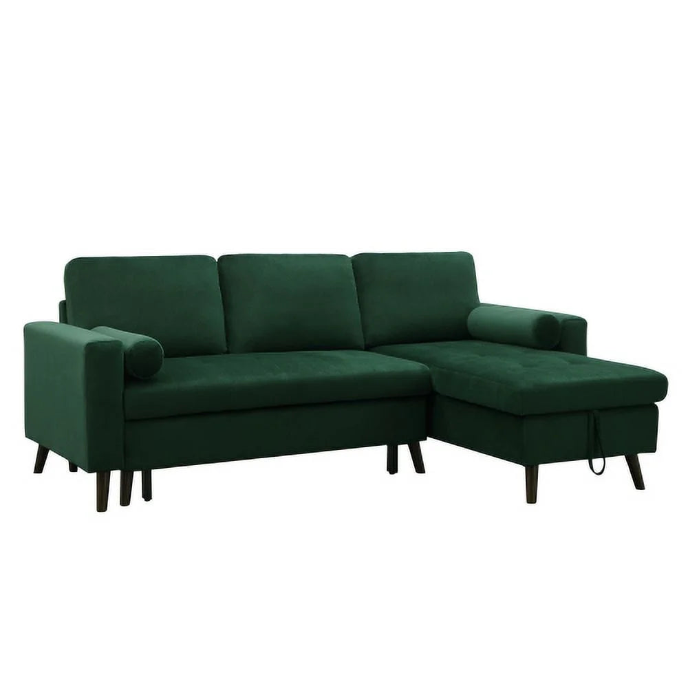 Reversible Pull Out Sleeper Sectional Sofa Bed with Storage Y750395