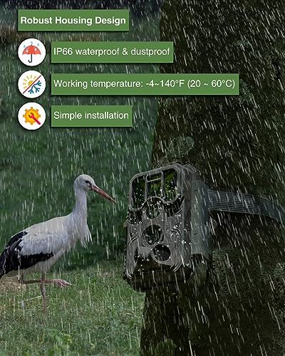 Trail Camera with Night Vision, Motion Activated, Waterproof W80844