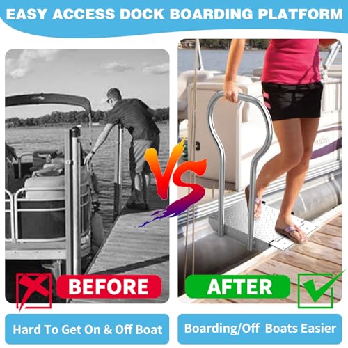 Foldable Dock Boarding Platform with Handrail H7785