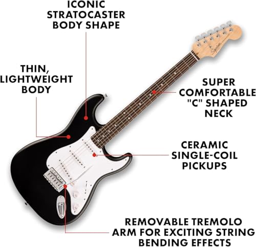 Beginner Electric Guitar Kit with Amp, Gig Bag, and Accessories P6328