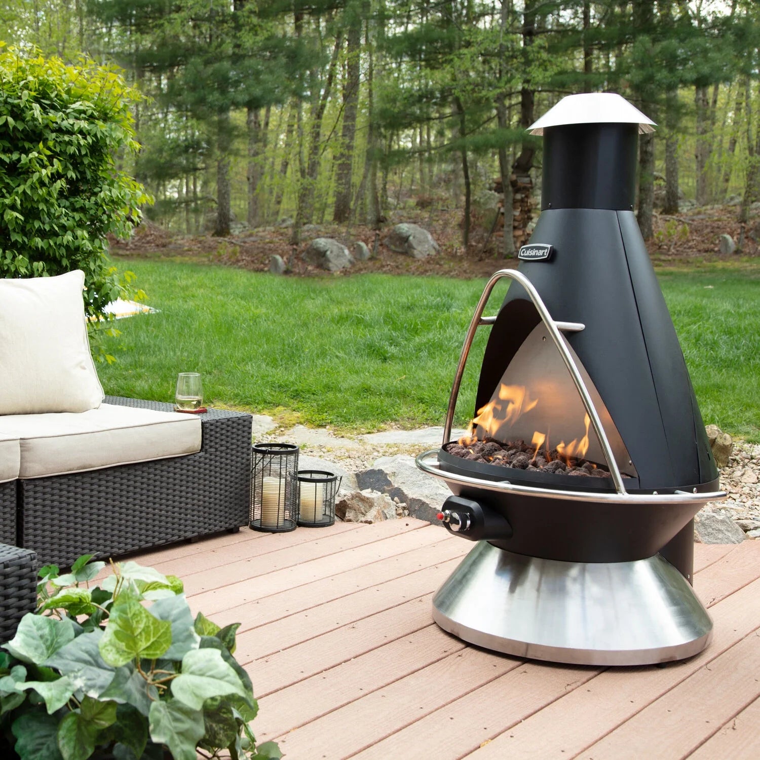 Propane Fire Pit Patio Heater with Tip-Over Safety Switch J586