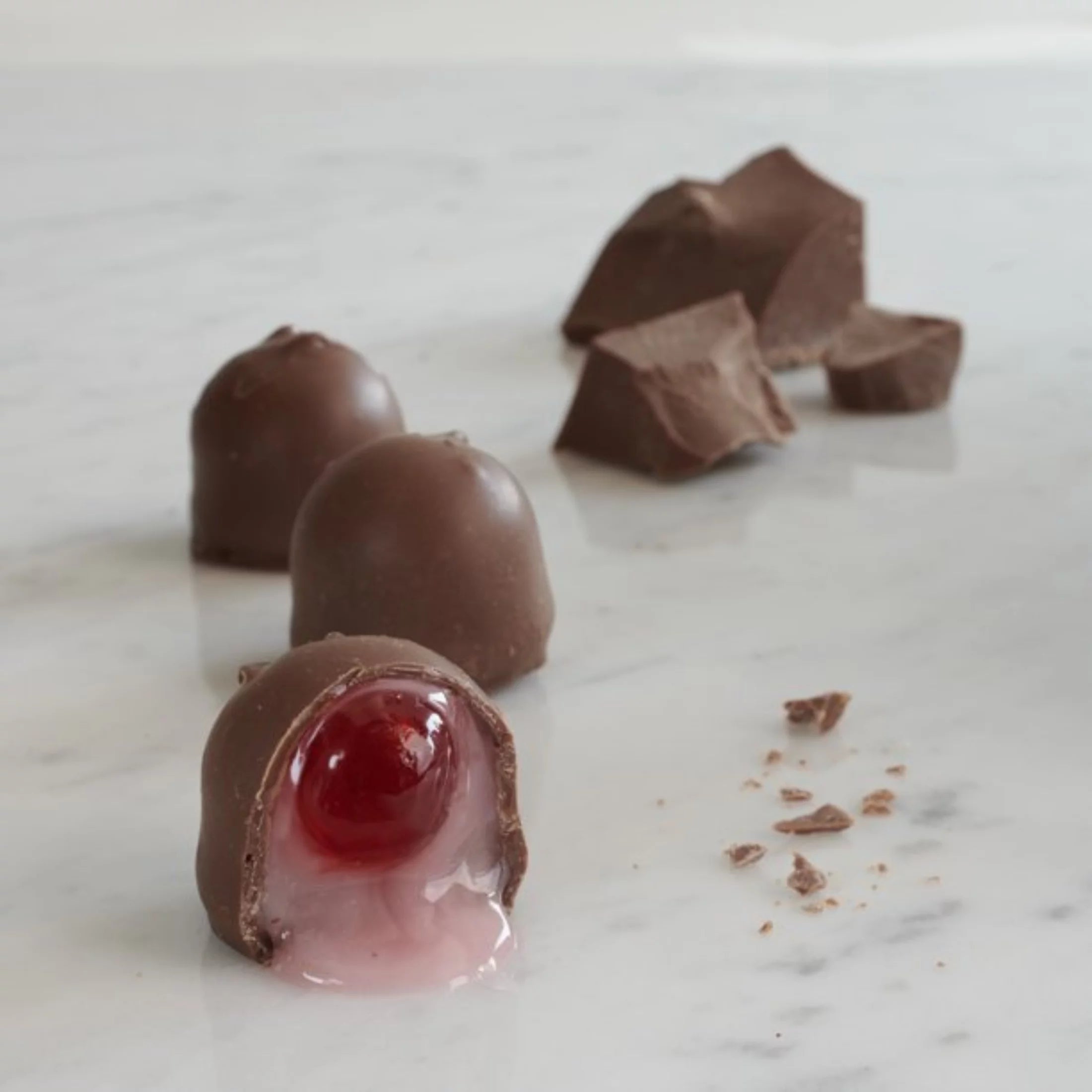Dark Chocolate Cordial Cherries, 3.3 oz Box, 5 Pieces, Pack of 4 B25666