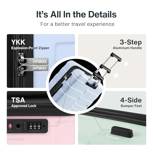 Luggage Set 3 Piece Hardside Expandable Lightweight with TSA Lock Spinner Wheels H69941