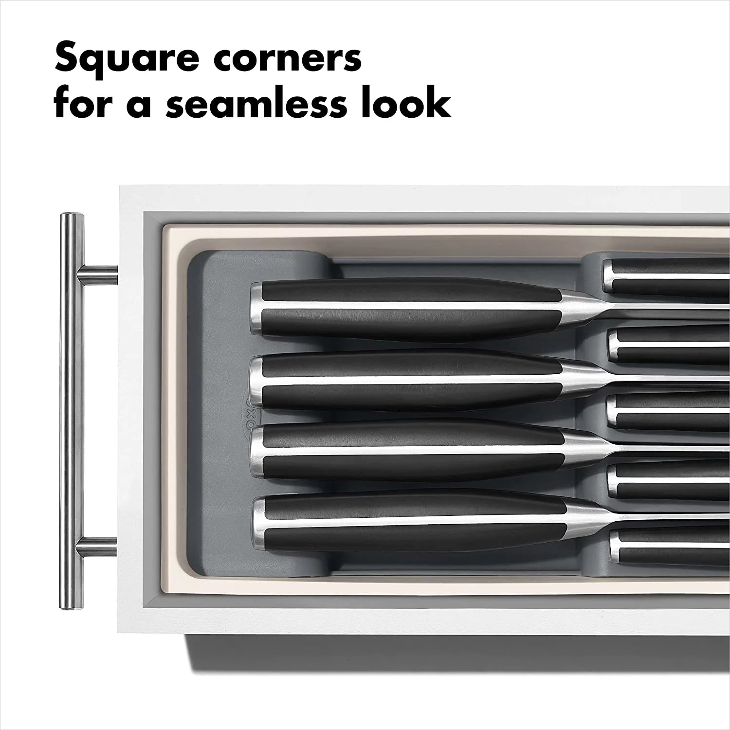 Compact Knife Drawer Organizer, White A703