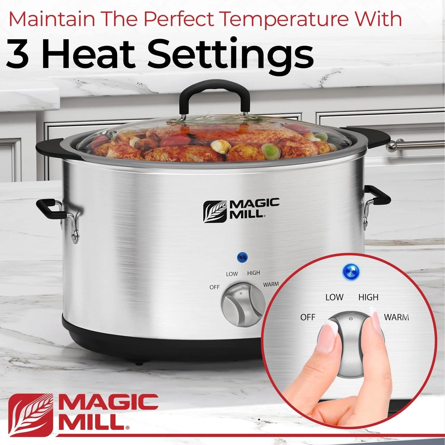 Slow Cooker 10 Quart with Non-Stick Pot and Glass Lid N534012