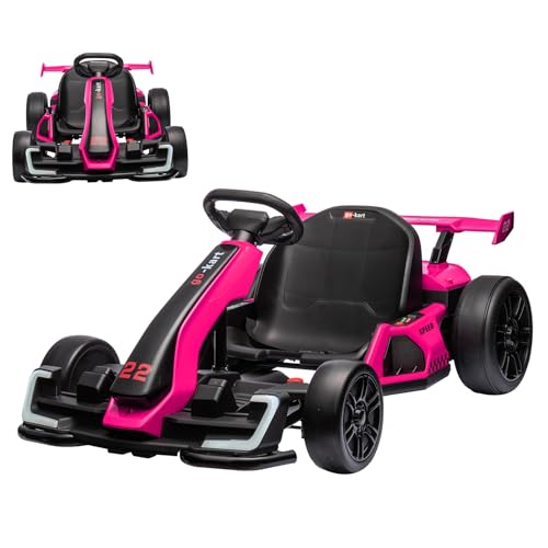 24V Electric Drift Go Kart for Kids, Adjustable Seat, 8mph C10094