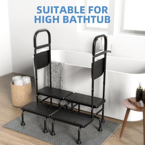 2 Step Stool with Handle for Elderly, Heavy Duty for High Beds M211552