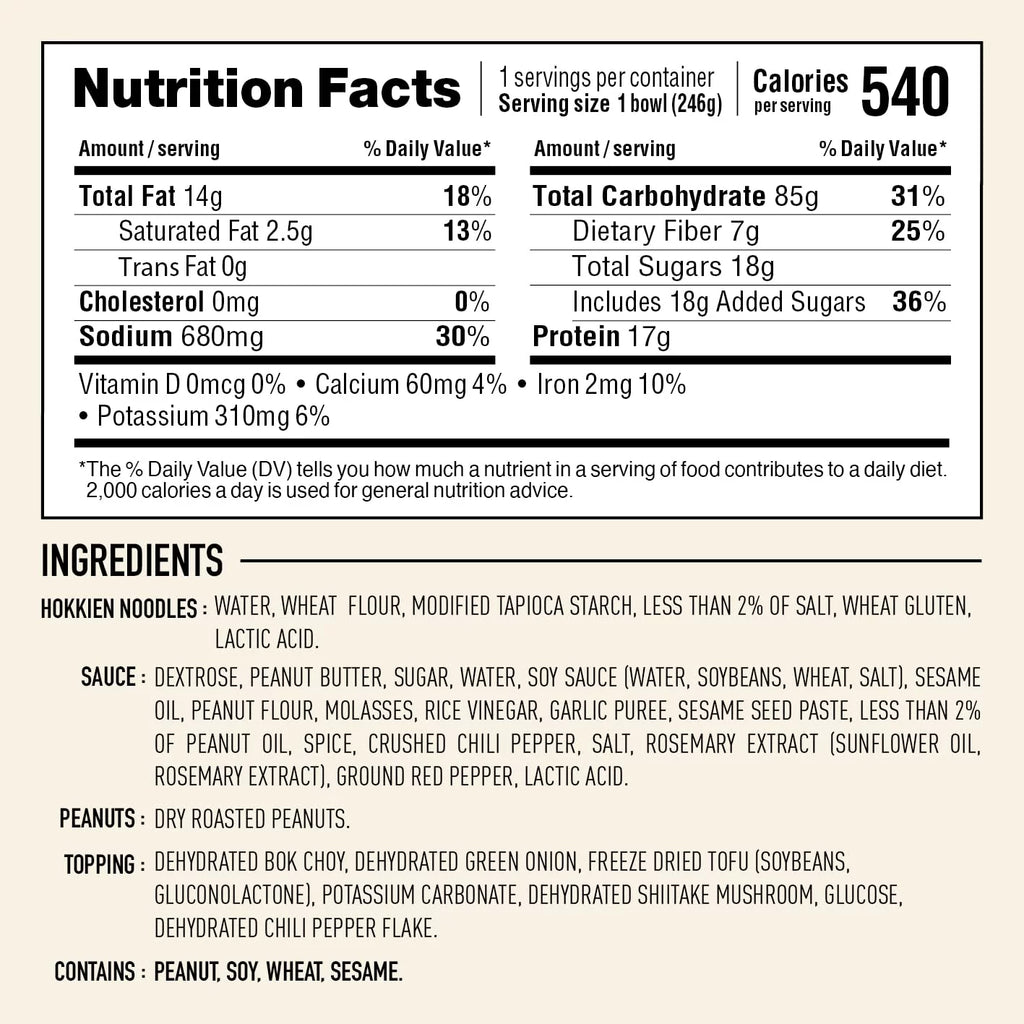 Peanut Sesame Noodle Bowl, Vegan, 8.7 oz (Pack of 6) E39751