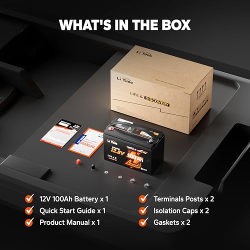 12V 100Ah LiFePO4 Battery Group 31 with Built-in 100A BMS N133