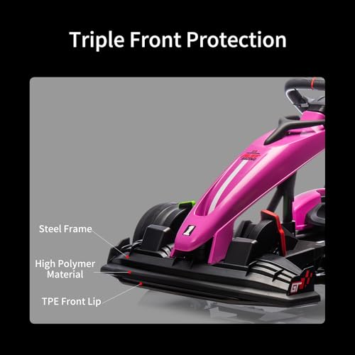 24V Electric Drift Kart for Kids with Adjustable Seat and 8.5MPH Speed Z339