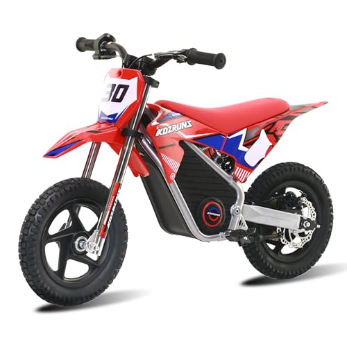 Electric Dirt Bike for Kids Aged 4-8, 350W Brushless Motor, 14'' Off-Road Tires, Blue J66927