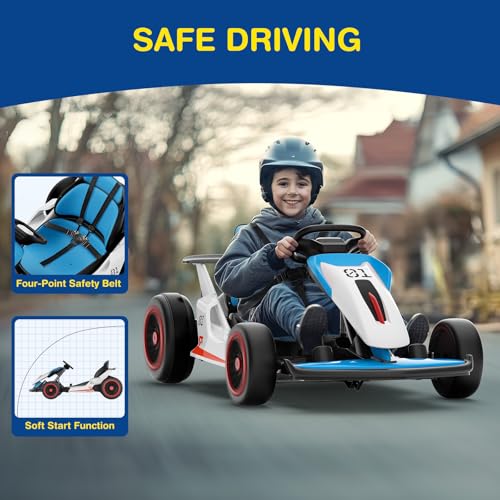 24V Electric Go Kart for Big Kids with 5-Point Safety Belt L11939