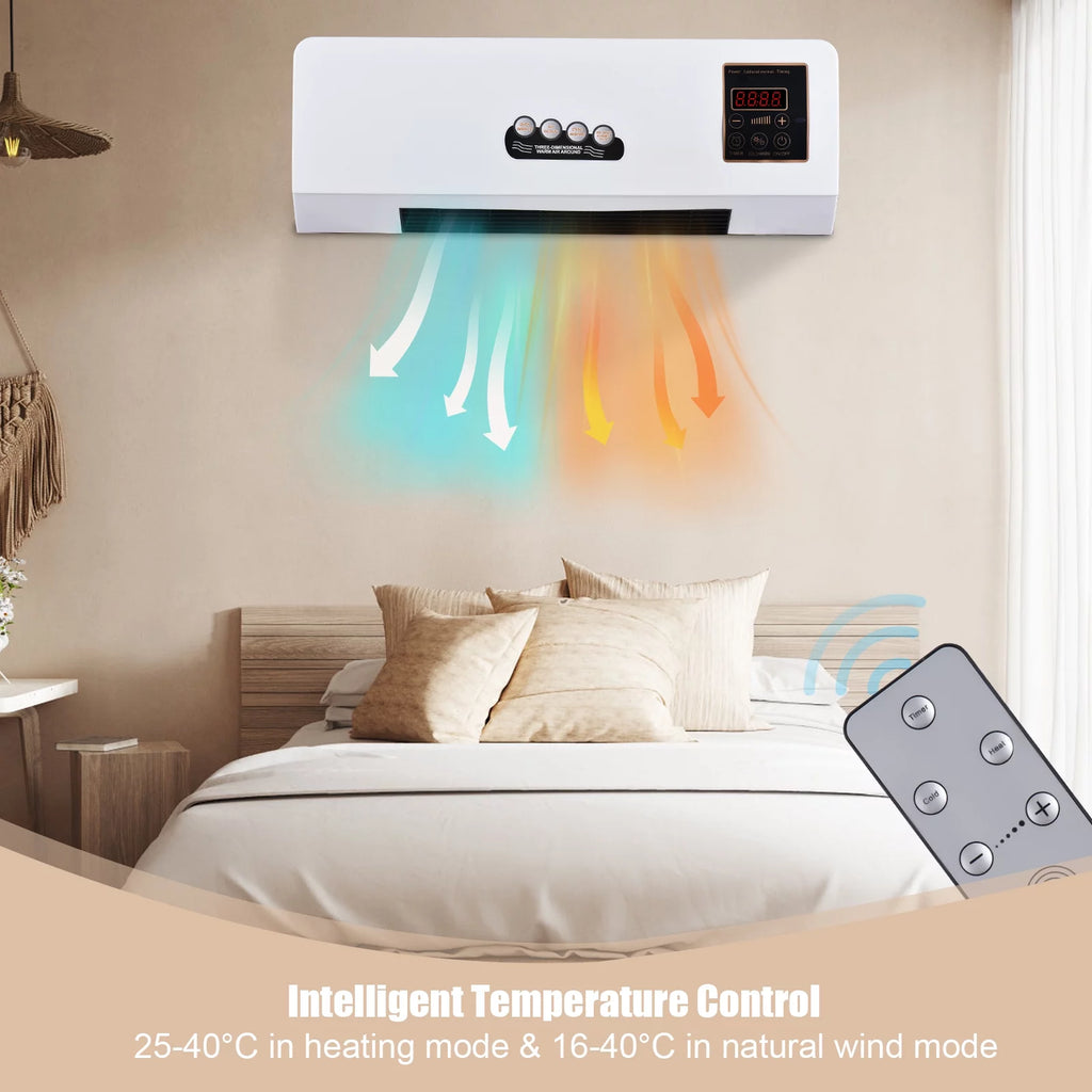 1800W Heater and Air Conditioner Combo, 2-in-1 Cooling and Heating Fan with Remote Control Y399711