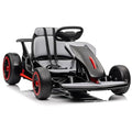 Kids Go Kart, 24V Electric Drift Car with Dual 200W Motors, 2-Speed, White B188186