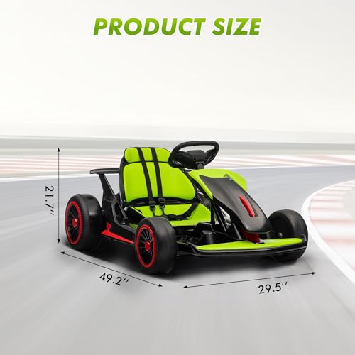 Electric Drift Kart with Adjustable Seat, 24V Ride On Toy for Kids G7951