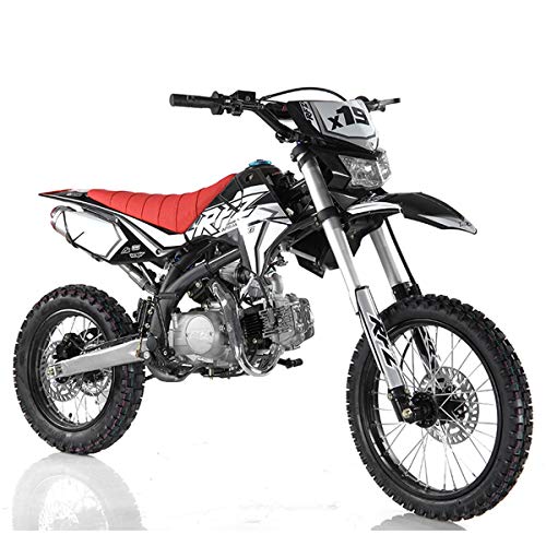125cc Gas Dirt Pitbike with Headlight, Black X589006